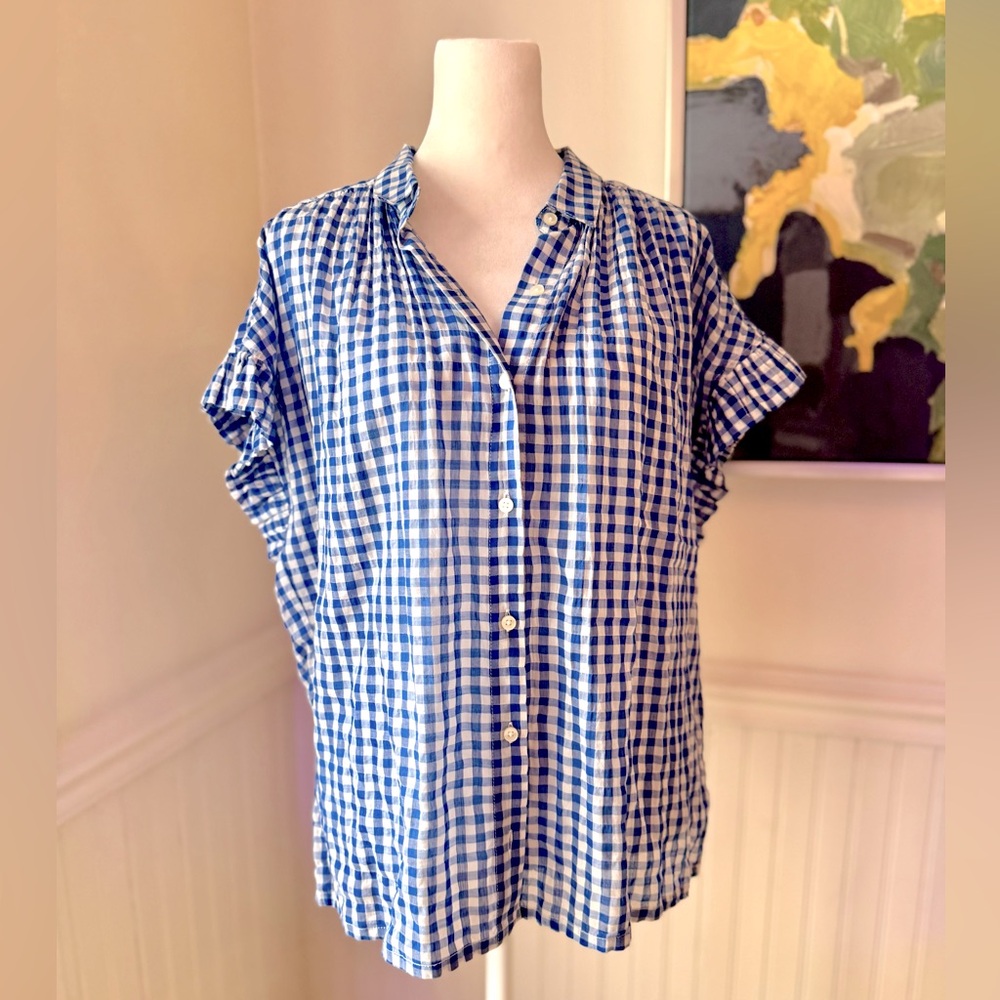 Trovata Birds of Paradise Gingham Top